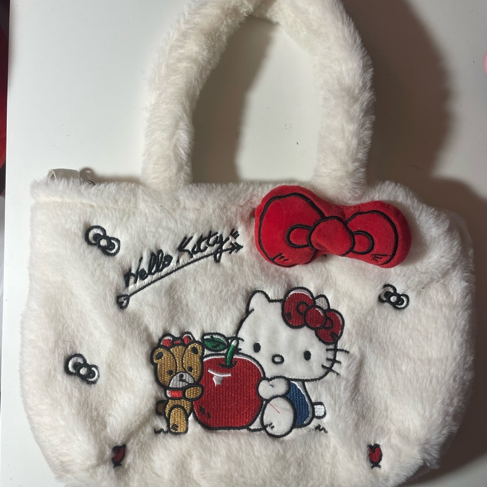 Hello Kitty Plush Bag with Red Bow